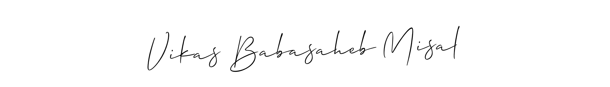 Create a beautiful signature design for name Vikas Babasaheb Misal. With this signature (Allison_Script) fonts, you can make a handwritten signature for free. Vikas Babasaheb Misal signature style 2 images and pictures png