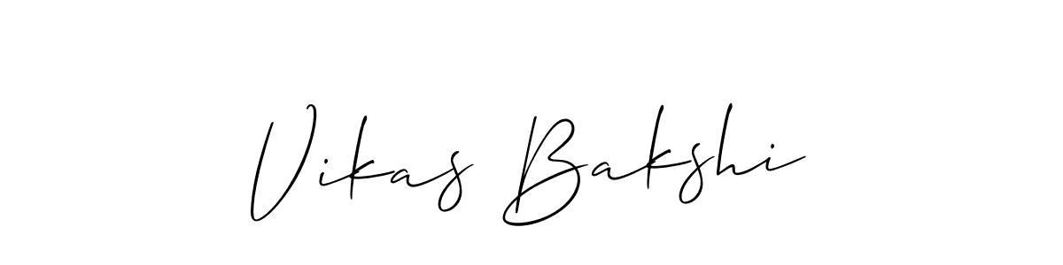 Use a signature maker to create a handwritten signature online. With this signature software, you can design (Allison_Script) your own signature for name Vikas Bakshi. Vikas Bakshi signature style 2 images and pictures png