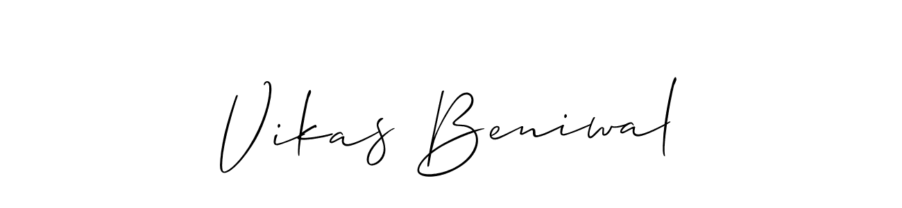 Best and Professional Signature Style for Vikas Beniwal. Allison_Script Best Signature Style Collection. Vikas Beniwal signature style 2 images and pictures png