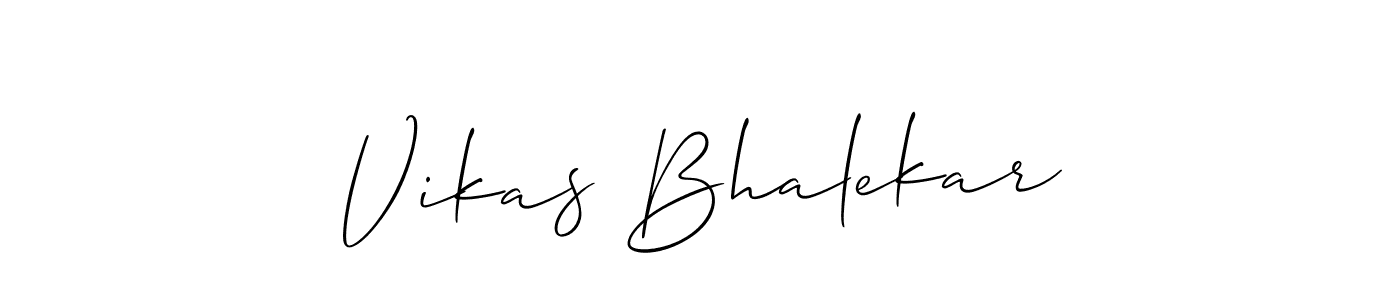 How to make Vikas Bhalekar name signature. Use Allison_Script style for creating short signs online. This is the latest handwritten sign. Vikas Bhalekar signature style 2 images and pictures png