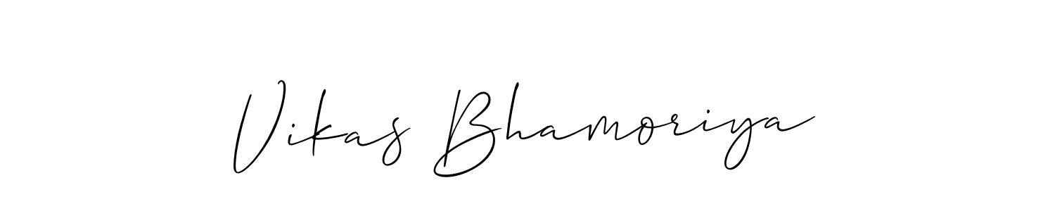 This is the best signature style for the Vikas Bhamoriya name. Also you like these signature font (Allison_Script). Mix name signature. Vikas Bhamoriya signature style 2 images and pictures png