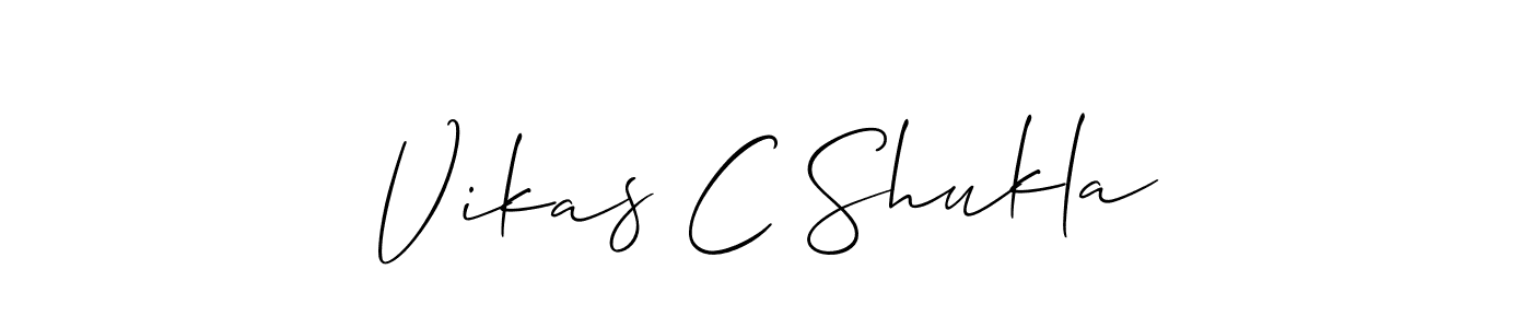 This is the best signature style for the Vikas C Shukla name. Also you like these signature font (Allison_Script). Mix name signature. Vikas C Shukla signature style 2 images and pictures png