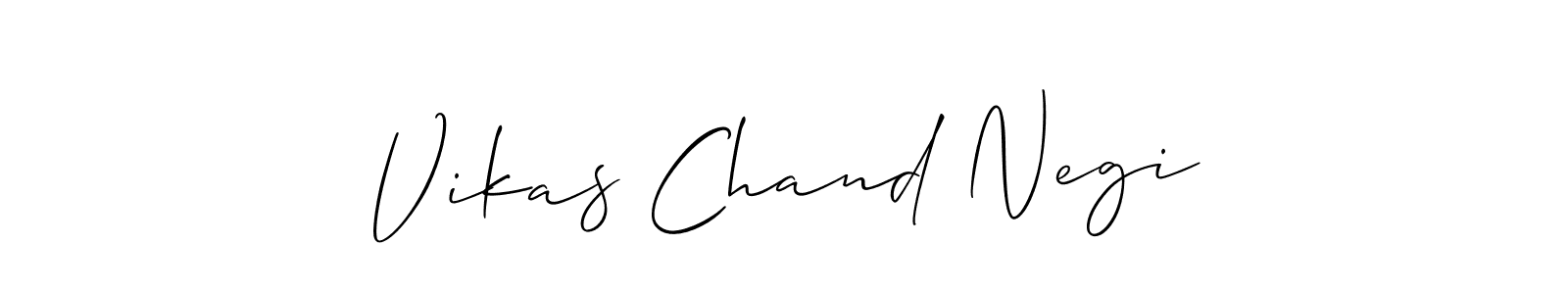 This is the best signature style for the Vikas Chand Negi name. Also you like these signature font (Allison_Script). Mix name signature. Vikas Chand Negi signature style 2 images and pictures png
