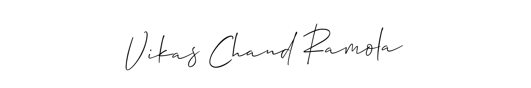 Vikas Chand Ramola stylish signature style. Best Handwritten Sign (Allison_Script) for my name. Handwritten Signature Collection Ideas for my name Vikas Chand Ramola. Vikas Chand Ramola signature style 2 images and pictures png