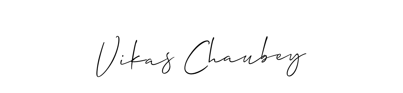 if you are searching for the best signature style for your name Vikas Chaubey. so please give up your signature search. here we have designed multiple signature styles  using Allison_Script. Vikas Chaubey signature style 2 images and pictures png