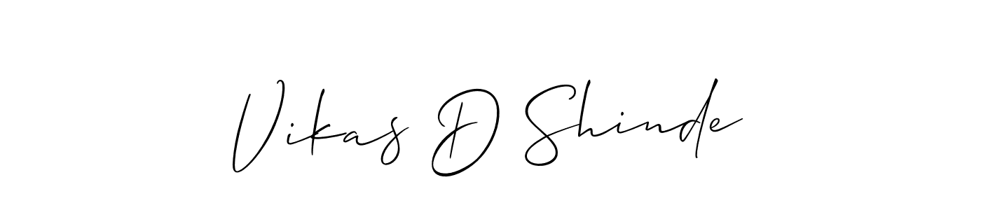 Also we have Vikas D Shinde name is the best signature style. Create professional handwritten signature collection using Allison_Script autograph style. Vikas D Shinde signature style 2 images and pictures png