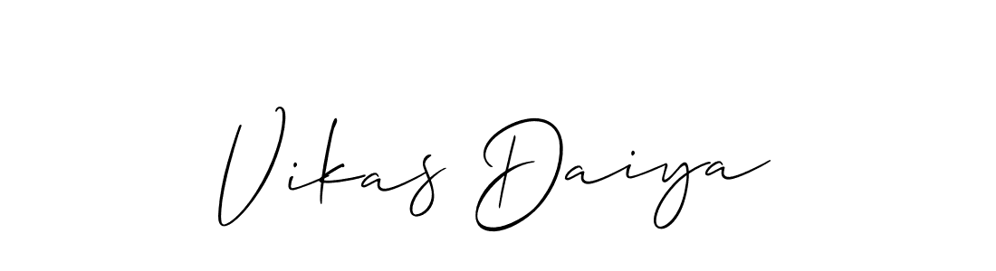 Make a short Vikas Daiya signature style. Manage your documents anywhere anytime using Allison_Script. Create and add eSignatures, submit forms, share and send files easily. Vikas Daiya signature style 2 images and pictures png