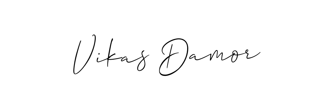 Also we have Vikas Damor name is the best signature style. Create professional handwritten signature collection using Allison_Script autograph style. Vikas Damor signature style 2 images and pictures png