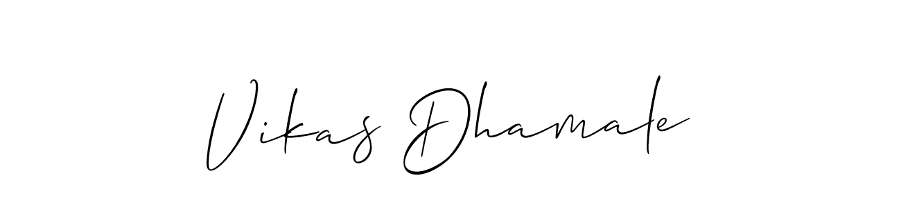 Design your own signature with our free online signature maker. With this signature software, you can create a handwritten (Allison_Script) signature for name Vikas Dhamale. Vikas Dhamale signature style 2 images and pictures png