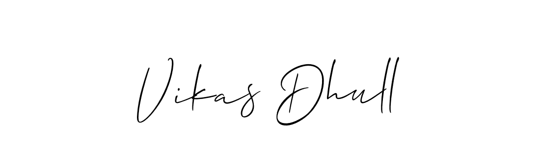 The best way (Allison_Script) to make a short signature is to pick only two or three words in your name. The name Vikas Dhull include a total of six letters. For converting this name. Vikas Dhull signature style 2 images and pictures png