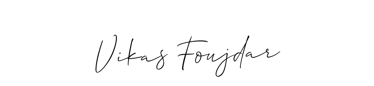Use a signature maker to create a handwritten signature online. With this signature software, you can design (Allison_Script) your own signature for name Vikas Foujdar. Vikas Foujdar signature style 2 images and pictures png