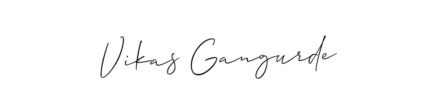 It looks lik you need a new signature style for name Vikas Gangurde. Design unique handwritten (Allison_Script) signature with our free signature maker in just a few clicks. Vikas Gangurde signature style 2 images and pictures png
