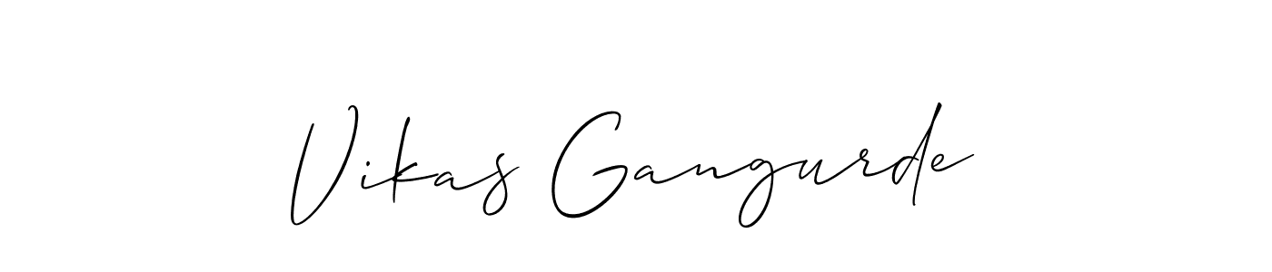 Similarly Allison_Script is the best handwritten signature design. Signature creator online .You can use it as an online autograph creator for name Vikas Gangurde. Vikas Gangurde signature style 2 images and pictures png