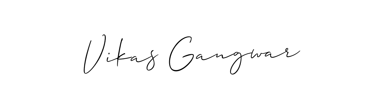 Also You can easily find your signature by using the search form. We will create Vikas Gangwar name handwritten signature images for you free of cost using Allison_Script sign style. Vikas Gangwar signature style 2 images and pictures png