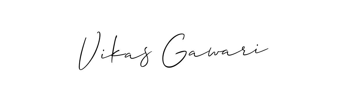 The best way (Allison_Script) to make a short signature is to pick only two or three words in your name. The name Vikas Gawari include a total of six letters. For converting this name. Vikas Gawari signature style 2 images and pictures png