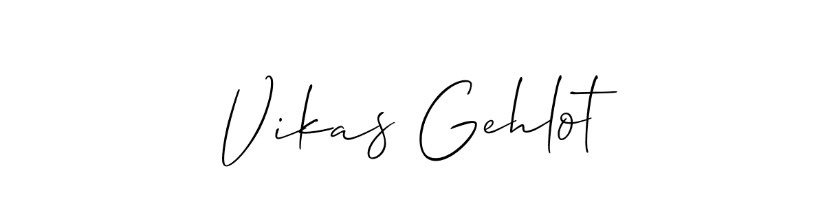 Vikas Gehlot stylish signature style. Best Handwritten Sign (Allison_Script) for my name. Handwritten Signature Collection Ideas for my name Vikas Gehlot. Vikas Gehlot signature style 2 images and pictures png