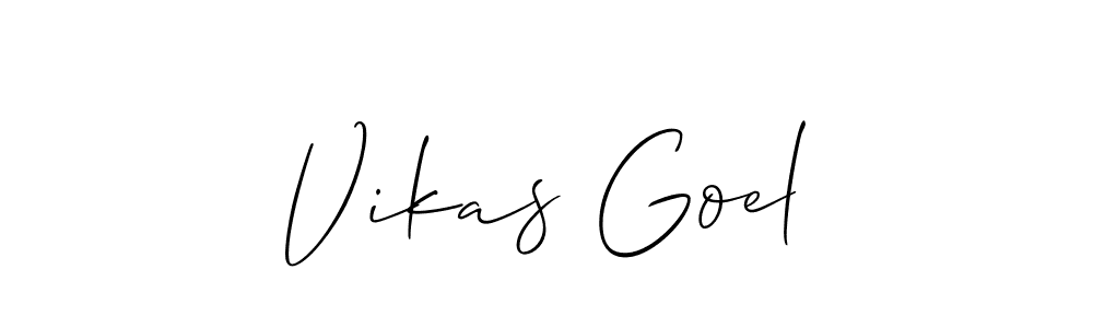 Also we have Vikas Goel name is the best signature style. Create professional handwritten signature collection using Allison_Script autograph style. Vikas Goel signature style 2 images and pictures png