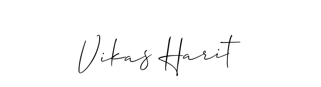 Design your own signature with our free online signature maker. With this signature software, you can create a handwritten (Allison_Script) signature for name Vikas Harit. Vikas Harit signature style 2 images and pictures png