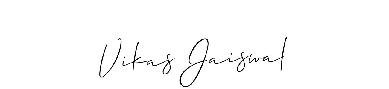 Also we have Vikas Jaiswal name is the best signature style. Create professional handwritten signature collection using Allison_Script autograph style. Vikas Jaiswal signature style 2 images and pictures png