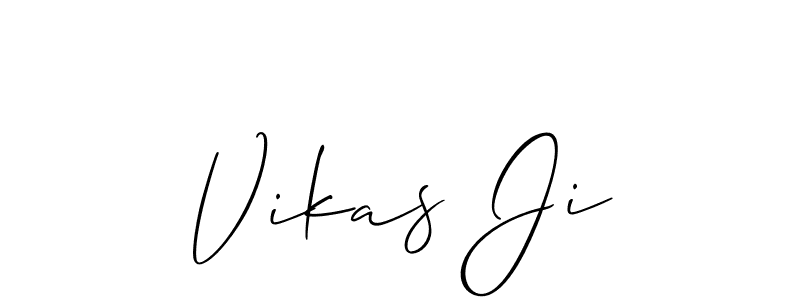 Make a beautiful signature design for name Vikas Ji. With this signature (Allison_Script) style, you can create a handwritten signature for free. Vikas Ji signature style 2 images and pictures png
