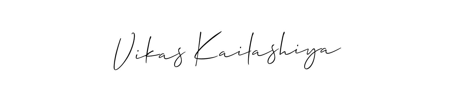 You can use this online signature creator to create a handwritten signature for the name Vikas Kailashiya. This is the best online autograph maker. Vikas Kailashiya signature style 2 images and pictures png