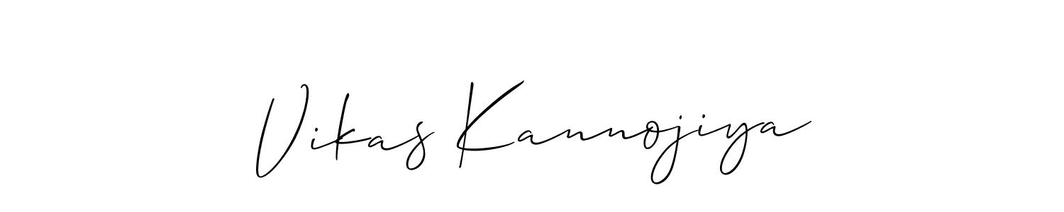 if you are searching for the best signature style for your name Vikas Kannojiya. so please give up your signature search. here we have designed multiple signature styles  using Allison_Script. Vikas Kannojiya signature style 2 images and pictures png