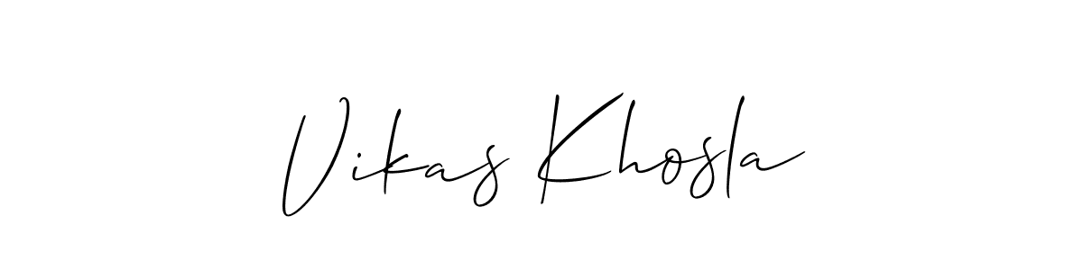 Use a signature maker to create a handwritten signature online. With this signature software, you can design (Allison_Script) your own signature for name Vikas Khosla. Vikas Khosla signature style 2 images and pictures png