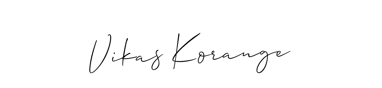 Vikas Korange stylish signature style. Best Handwritten Sign (Allison_Script) for my name. Handwritten Signature Collection Ideas for my name Vikas Korange. Vikas Korange signature style 2 images and pictures png