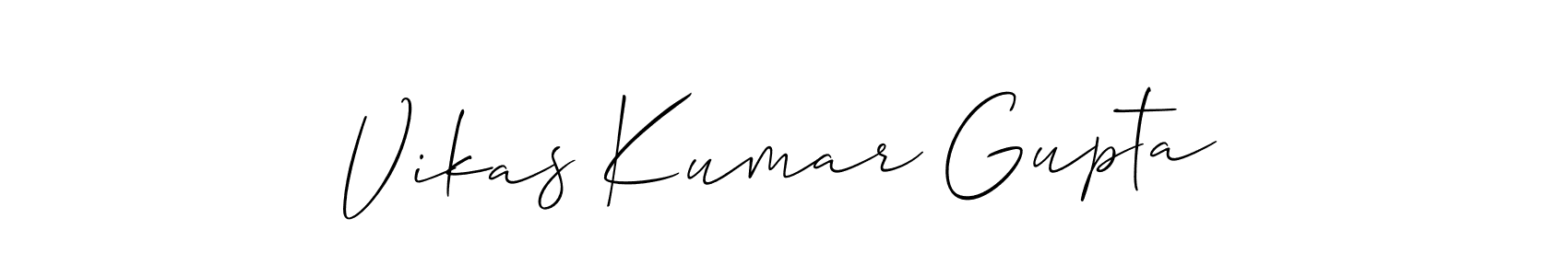 How to make Vikas Kumar Gupta signature? Allison_Script is a professional autograph style. Create handwritten signature for Vikas Kumar Gupta name. Vikas Kumar Gupta signature style 2 images and pictures png