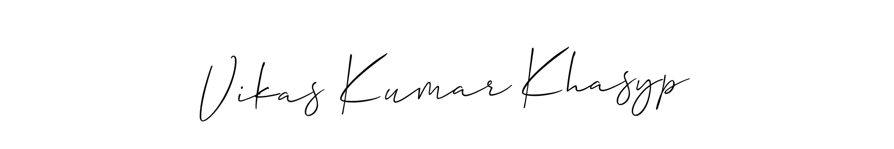 It looks lik you need a new signature style for name Vikas Kumar Khasyp. Design unique handwritten (Allison_Script) signature with our free signature maker in just a few clicks. Vikas Kumar Khasyp signature style 2 images and pictures png