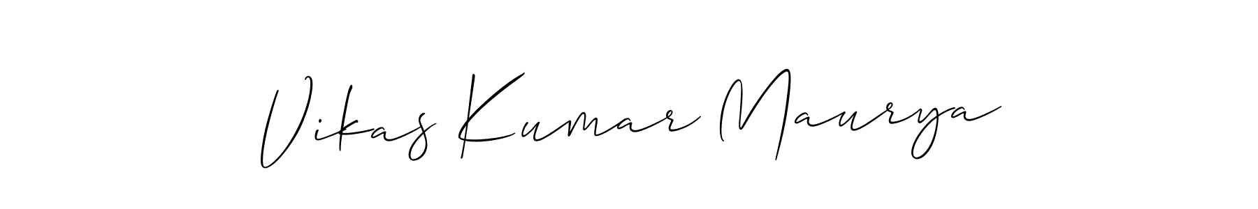 Make a short Vikas Kumar Maurya signature style. Manage your documents anywhere anytime using Allison_Script. Create and add eSignatures, submit forms, share and send files easily. Vikas Kumar Maurya signature style 2 images and pictures png