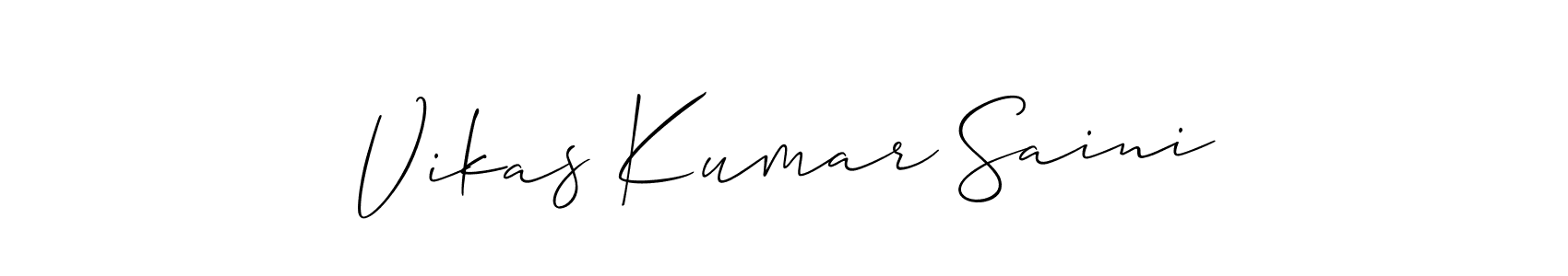 How to Draw Vikas Kumar Saini signature style? Allison_Script is a latest design signature styles for name Vikas Kumar Saini. Vikas Kumar Saini signature style 2 images and pictures png