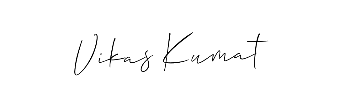 if you are searching for the best signature style for your name Vikas Kumat. so please give up your signature search. here we have designed multiple signature styles  using Allison_Script. Vikas Kumat signature style 2 images and pictures png