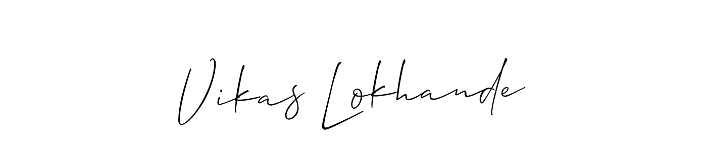 Make a short Vikas Lokhande signature style. Manage your documents anywhere anytime using Allison_Script. Create and add eSignatures, submit forms, share and send files easily. Vikas Lokhande signature style 2 images and pictures png