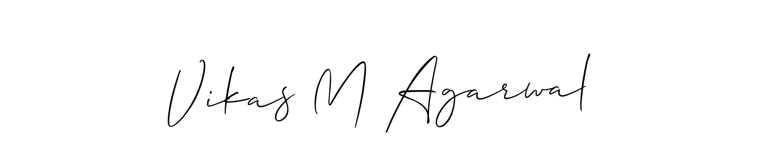 Also You can easily find your signature by using the search form. We will create Vikas M Agarwal name handwritten signature images for you free of cost using Allison_Script sign style. Vikas M Agarwal signature style 2 images and pictures png
