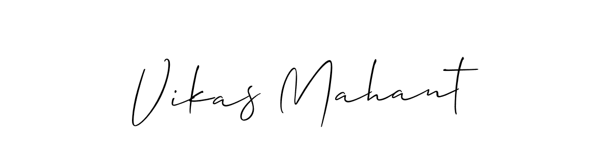 How to make Vikas Mahant signature? Allison_Script is a professional autograph style. Create handwritten signature for Vikas Mahant name. Vikas Mahant signature style 2 images and pictures png