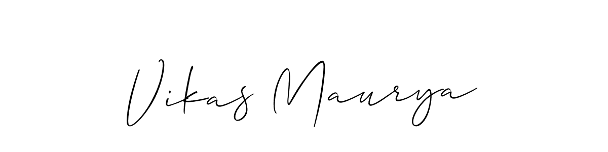 How to make Vikas Maurya name signature. Use Allison_Script style for creating short signs online. This is the latest handwritten sign. Vikas Maurya signature style 2 images and pictures png