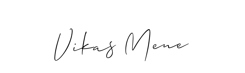 This is the best signature style for the Vikas Mene name. Also you like these signature font (Allison_Script). Mix name signature. Vikas Mene signature style 2 images and pictures png