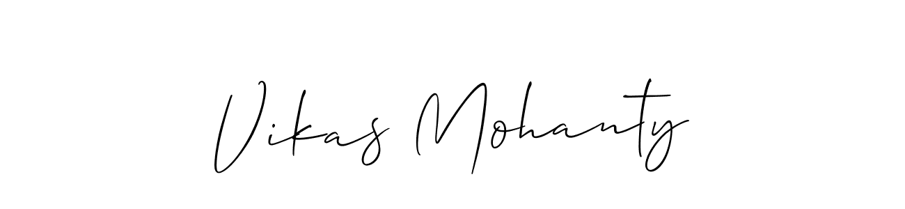 How to make Vikas Mohanty name signature. Use Allison_Script style for creating short signs online. This is the latest handwritten sign. Vikas Mohanty signature style 2 images and pictures png