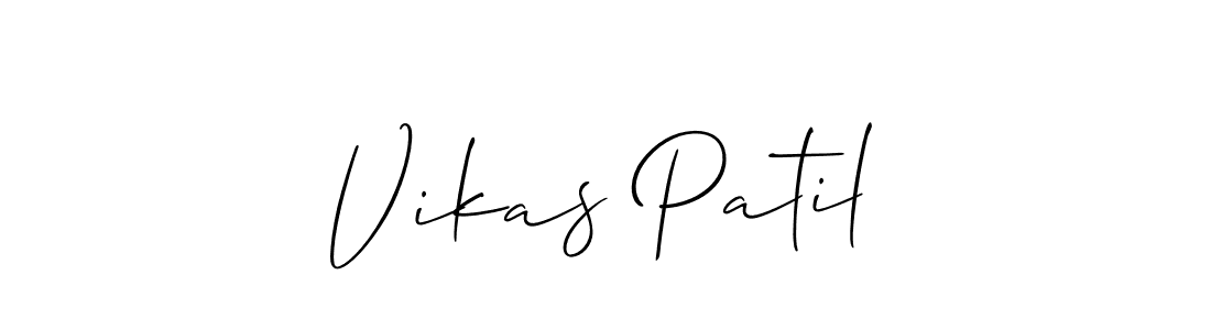 The best way (Allison_Script) to make a short signature is to pick only two or three words in your name. The name Vikas Patil include a total of six letters. For converting this name. Vikas Patil signature style 2 images and pictures png