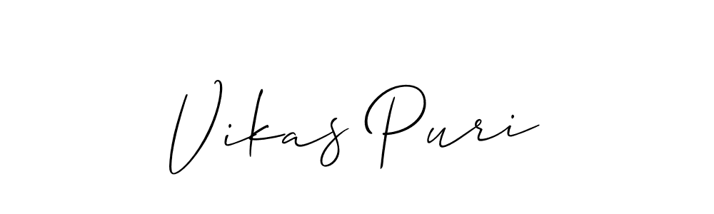 Design your own signature with our free online signature maker. With this signature software, you can create a handwritten (Allison_Script) signature for name Vikas Puri. Vikas Puri signature style 2 images and pictures png