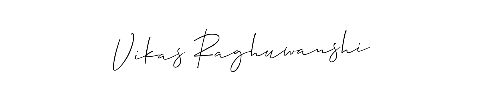 This is the best signature style for the Vikas Raghuwanshi name. Also you like these signature font (Allison_Script). Mix name signature. Vikas Raghuwanshi signature style 2 images and pictures png