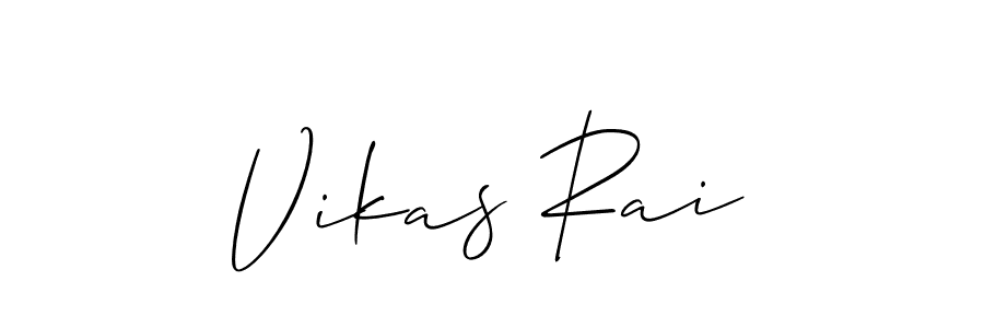 The best way (Allison_Script) to make a short signature is to pick only two or three words in your name. The name Vikas Rai include a total of six letters. For converting this name. Vikas Rai signature style 2 images and pictures png