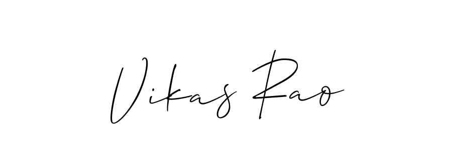 The best way (Allison_Script) to make a short signature is to pick only two or three words in your name. The name Vikas Rao include a total of six letters. For converting this name. Vikas Rao signature style 2 images and pictures png