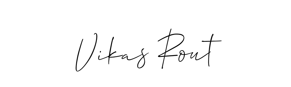 Create a beautiful signature design for name Vikas Rout. With this signature (Allison_Script) fonts, you can make a handwritten signature for free. Vikas Rout signature style 2 images and pictures png
