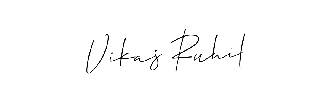 Also You can easily find your signature by using the search form. We will create Vikas Ruhil name handwritten signature images for you free of cost using Allison_Script sign style. Vikas Ruhil signature style 2 images and pictures png