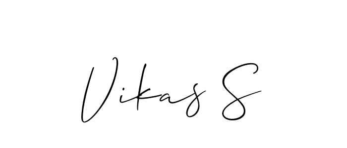 Vikas S stylish signature style. Best Handwritten Sign (Allison_Script) for my name. Handwritten Signature Collection Ideas for my name Vikas S. Vikas S signature style 2 images and pictures png