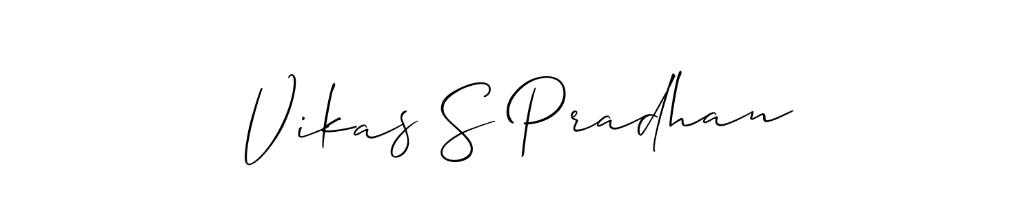 Design your own signature with our free online signature maker. With this signature software, you can create a handwritten (Allison_Script) signature for name Vikas S Pradhan. Vikas S Pradhan signature style 2 images and pictures png