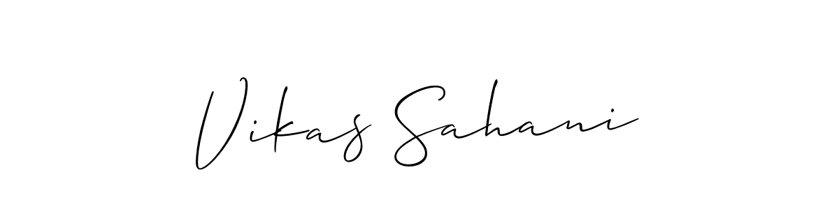 You should practise on your own different ways (Allison_Script) to write your name (Vikas Sahani) in signature. don't let someone else do it for you. Vikas Sahani signature style 2 images and pictures png