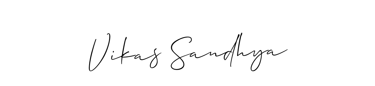 Best and Professional Signature Style for Vikas Sandhya. Allison_Script Best Signature Style Collection. Vikas Sandhya signature style 2 images and pictures png